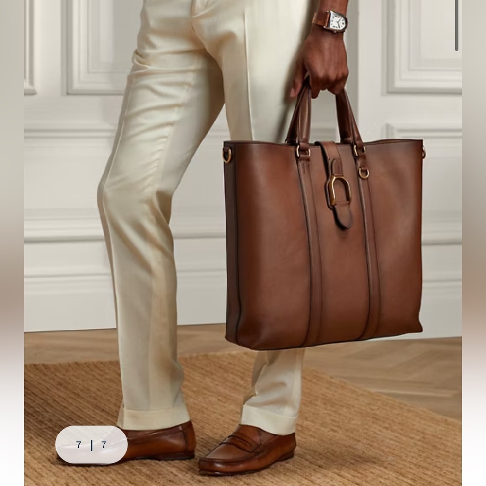 Ralph Lauren Purple Label Brown Leather Bag - Picture 6 of 16